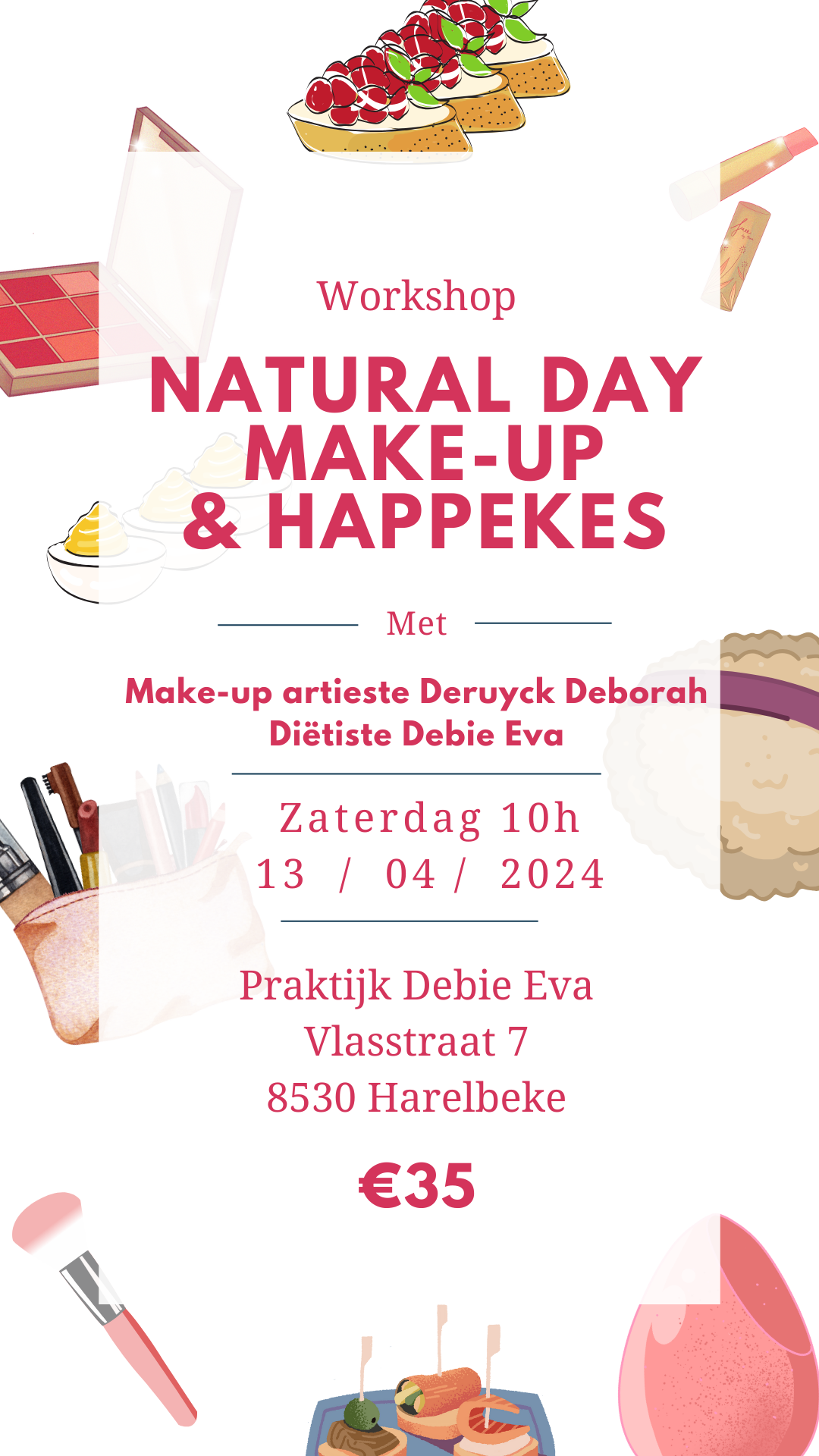 Workshop Natural day make-up & happekes (Volzet)