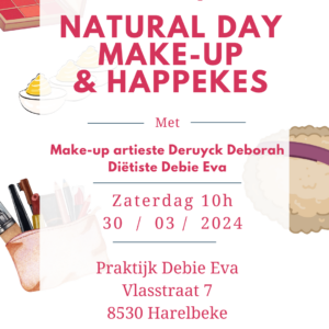 Workshop Natural day make-up & happekes (30 maart)